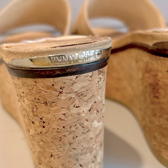 🔥SALE🔥 JIMMY CHOO DeeDee suede platform sandals, size 8/38 - Picture 3 of 7